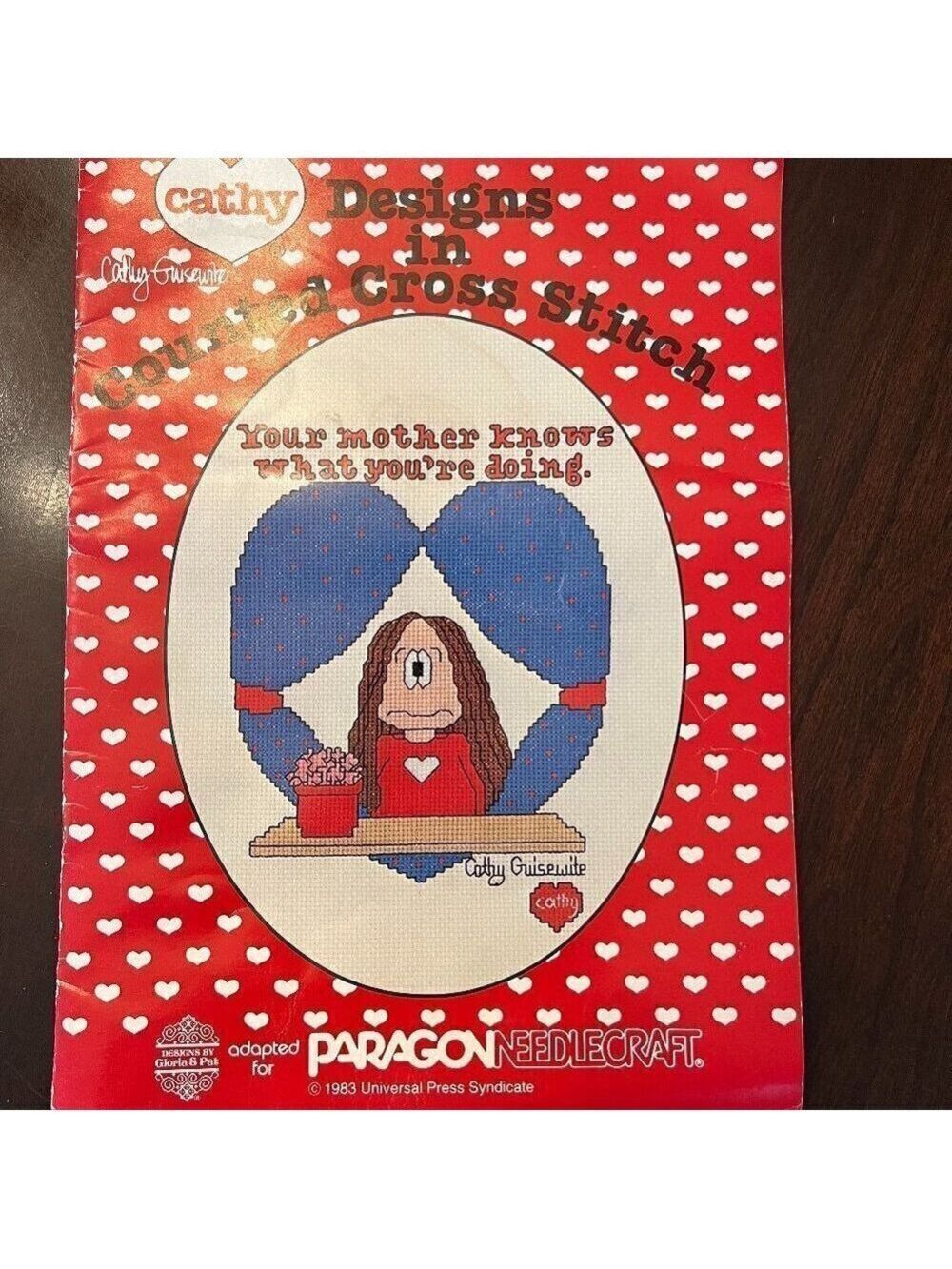 Vintage Cathy Designs For Counted Cross Stitch Pattern Book. Paragon Needlework